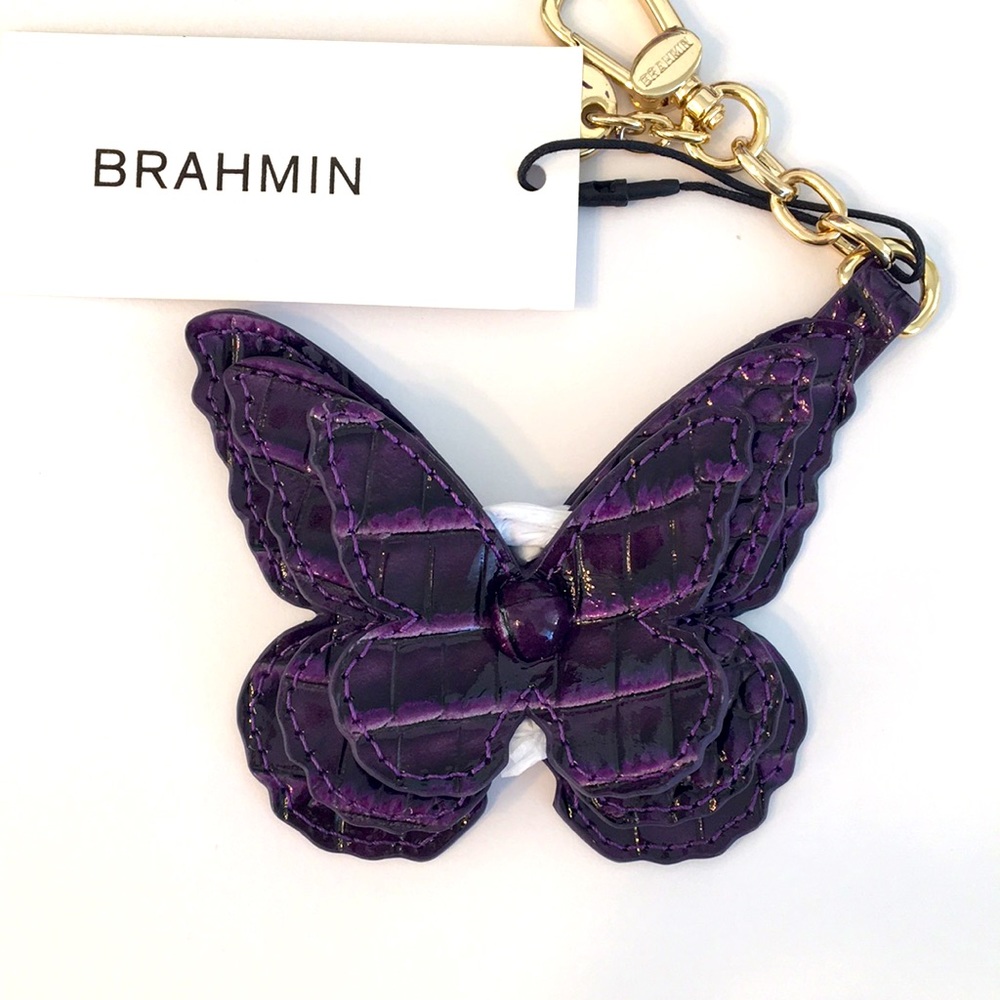 Brahmin Ultraviolet Butterfly Tassel NWT